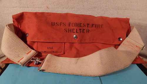 Usfs fire shelter case, with attached web belt and original instructions for sale