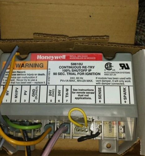 honeywell s8610u intermittent pilot control