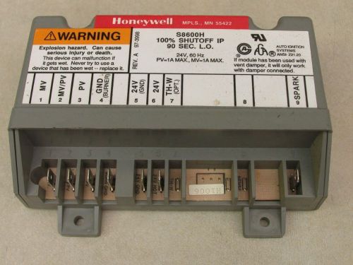 Honeywell S8600H Ignition Control Module 100% Shutoff IP 90 Sec. L.O.