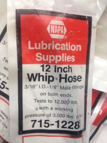 Lot Of 8 Napa Lubrication Hose 12 Inch Whip Hose New 715-1228