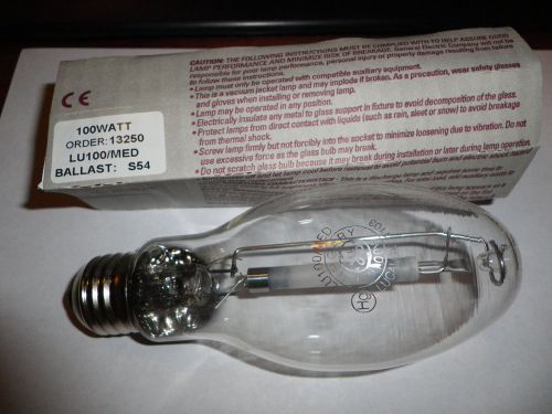 Lot of 6 New GE LU100/MED Lucalox 100W HPS Bulbs