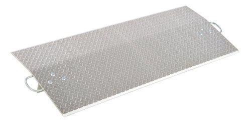 Dock plate 60&#034; x 24&#034; diamond tread plate with handles 5,700lbs cap 7&#034; legs for sale