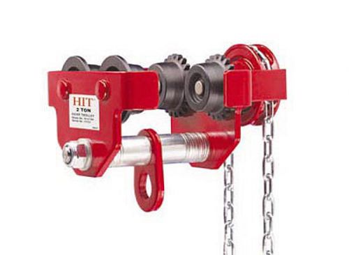 Hit Push Hoist Geared Trolley 1 Ton with Hand Chain 2000lbs Osha and ANSI/ASME