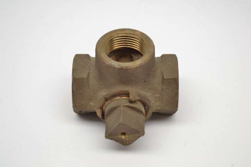 EMCO 3 WAY SINGLE 1 IN NPT BRONZE BODY THREADED PLUG VALVE B408655