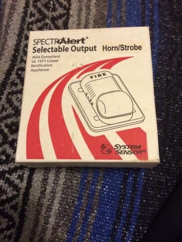 System sensor p1224mcw fire alarm horn strobe wall new for sale