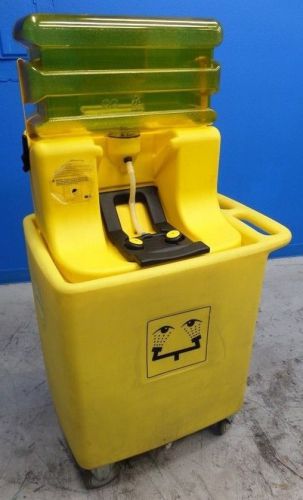 BRADLEY PORTABLE GRAVITY FEED EYE WASH STATION + WASTE CART