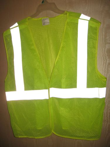 Sz xl yellow-lime safety vest w/ reflective tapes sv-107 northstar distribution for sale