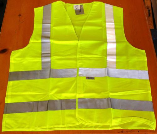 Ok-1 safety model ok-av3l polyester ansi standard vest, sz xl (42-46&#034;), new for sale