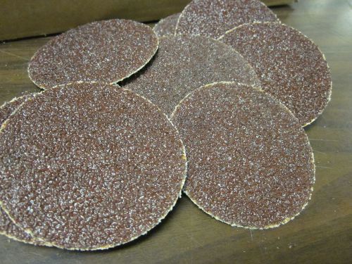 10pc 3&#034; 24 grit roloc cookie discs aluminum oxide sanding disc roll lock type r for sale