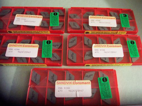 New 50 Pcs - DNG 434A  Grade 670 Ceramic Inserts Sandvik