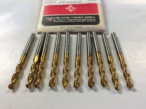 Cleveland 16006  2165TN  5/32&#034; Screw Machine Length Parabolic Drills Lot Of 10