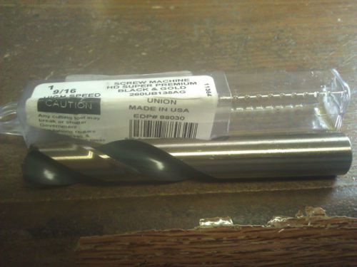 .5625&#034; 9/16&#034; premium steel stub length drill 135 degree split point for sale