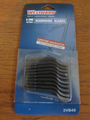 Westward E-200 DEBURRING BLADES pack of 10 HSS 0.12&#034; #3VB46 (AI-88)