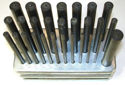 Transfer punch set - 28 pcs plus holder - good condition for sale