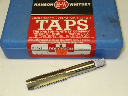 new HANSON WHITNEY M14 X 2 D7 3FL D-7 Plug HSS Spiral Point Tap 73772 USA