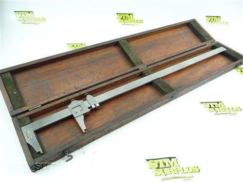 BROWN &amp; SHARPE 24&#034; PRECISION NO. 570 OUTSIDE VERNIER CALIPERS .001&#034; W/ CASE