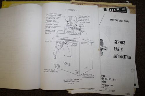 Thompson Model F Surface Grinder Manual