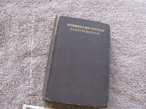 1905 Plumbers and Fitters&#039; Handbook    toolmaker tool tools