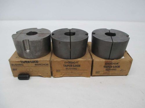 LOT 3 NEW DODGE RELIANCE 2517 1 TAPER-LOCK 1IN BORE BUSHING D344640