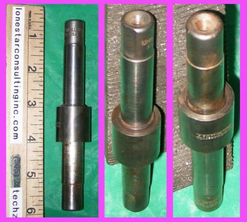 (1) RARE UNION TWIST DRILL CO., LS STARRETT CO. ARBOR / ADAPTER MACHINIST TOOL