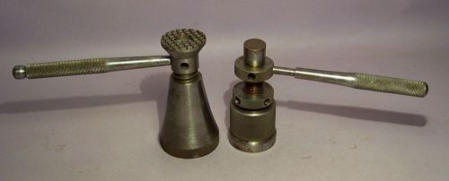 2 VINTAGE MACHINIST ADJUSTABLE LEVELING SCREW JACKS Tools