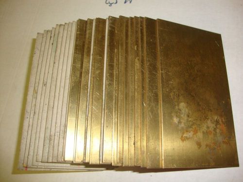 BRASS BAR 10 sheet FLAT STOCK 4&#034; x 2 1/4&#034;   1 / 16&#034; thick