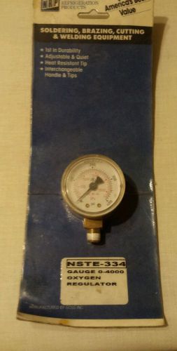 New NRP 0-4000 Oxygen Regulator Gauge NSTE-334