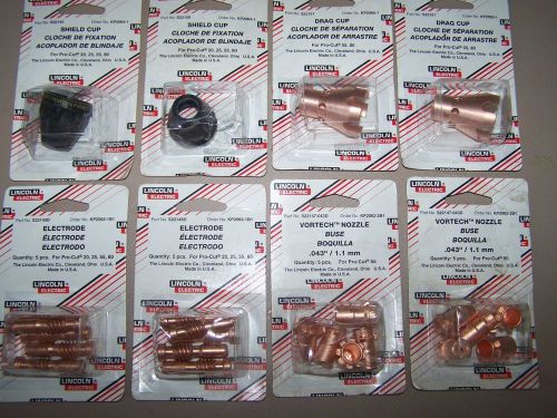 Lincoln plasma cutter consumables pro-cut 55 for sale