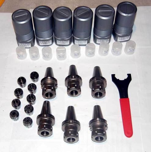 16 Pcs. BHP CAT 40 ER 32-2.75&#034; 20K Balanced CNC Collet Chucks Kit w/9 Collets