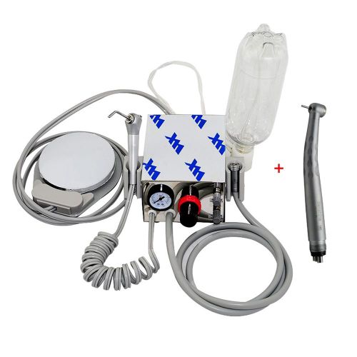 Portable dental turbine unit compressor + fast high speed handpiece push 3w 4h for sale