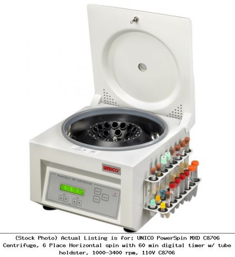 UNICO PowerSpin MXD C8706 Centrifuge, 6 Place Horizontal spin with 60 min