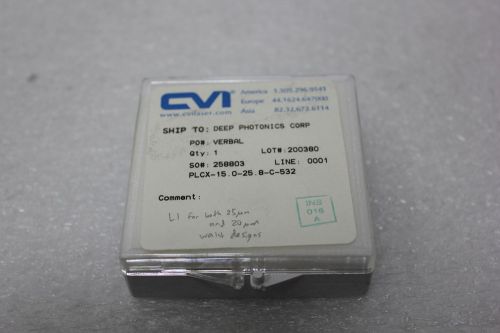 CVI BK7 PLANO CONVEX LENS LAB LASER PLCX-15.0-25.8-C-532  (S8-3-62A)