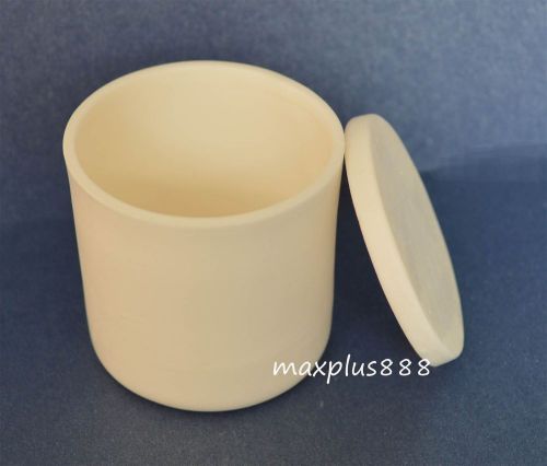 1pcs alumina ceramic cylinder crucible d40mm*h40mm 50ml+lid /sample holder new for sale