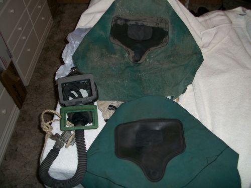 Msa abrasi-blast hood &amp; air supplied respirator for sandblasting$1,200 new look! for sale