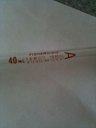 Fisherbrand fisher brand class a 40 ml volumetric glass pipette for sale