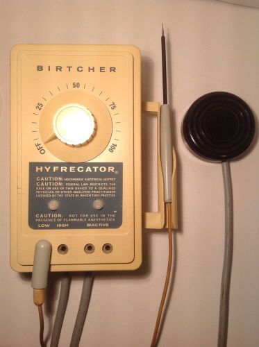 BIRTCHER 732 HYFRECATOR ESU ELECTROSURGERY UNIT with FOOT PEDAL &amp; PENCIL