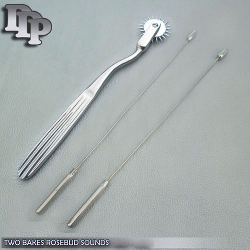 Two Pcs Bakes Rosebud Urethral Sounds 7MM &amp; 10MM PINWHEEL