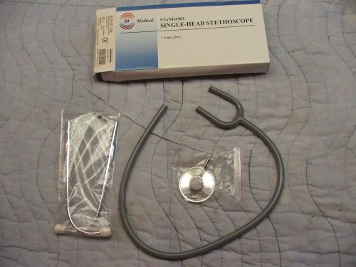 Single head stethoscope new nurse 30.5 inch emt ems paramedic grey ce approved for sale