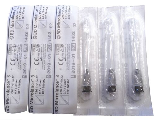 50x 100x BD NEEDLES STERILE 22G BLACK 0.7x30 1,25 INCH REFILL INK FAST P&amp;P CHEAP