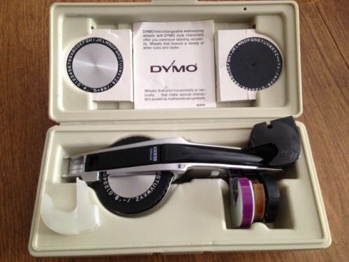 Vintage Dymo-Mite Tapewriter Label Maker Metal with Chrome Finish