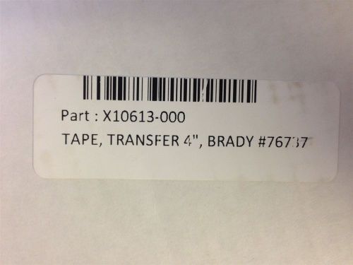 Brady 76737 transfer tape 4.25&#034; x 200&#039; x10613-000 clear new for sale