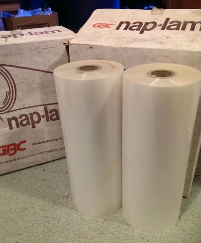 GBC Nap Lam laminating Roll Film medium .003-250&#039; clear 9&#034; 2 rolls.