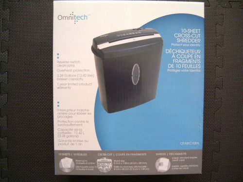 OMNITECH OT-NXC12BFA 12 SHEET CROSSCUT SHREDDER