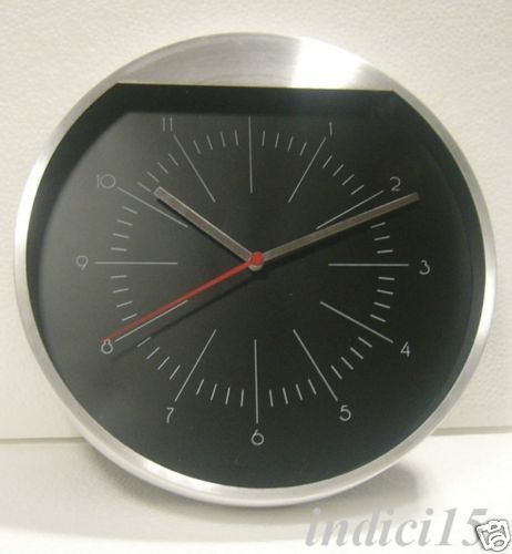 Orologio Design bordo Inox ?25 fondo Nero