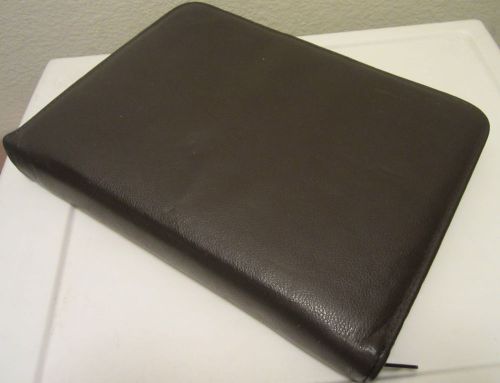 3-Ring Zippered Leather Day Runner, Binder Agenda,Planner, Organizer