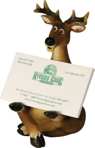 New deer buck business card holder hand painted hunting brand office decoration for sale