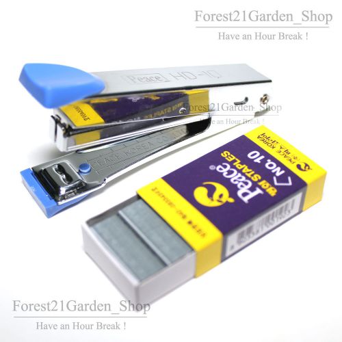 Peace Korea Mini Stapler-10 ,Built- in Remover,Free Staples1000Pcs - Blue Color