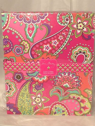 NEW Vera Bradley FLEXI Three Ring Binder School Office in Pink Swirls