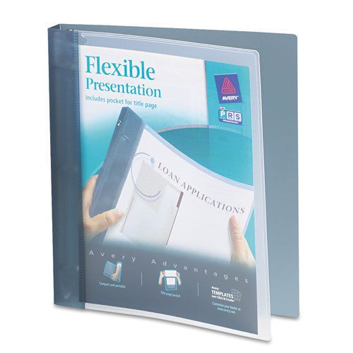 Flexible round ring binder, 1&#034; capacity, gray for sale