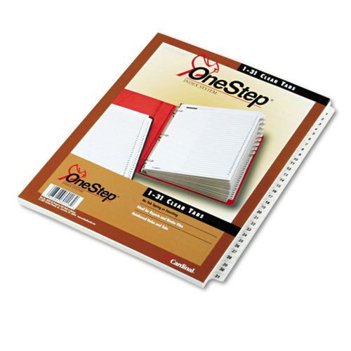 Traditional OneStep Index System, 31-Tab, 1-31, Letter, White, 31/Set